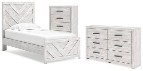 Cayboni Twin Panel Bed, Dresser and Chest from Ashley - Luna Furniture