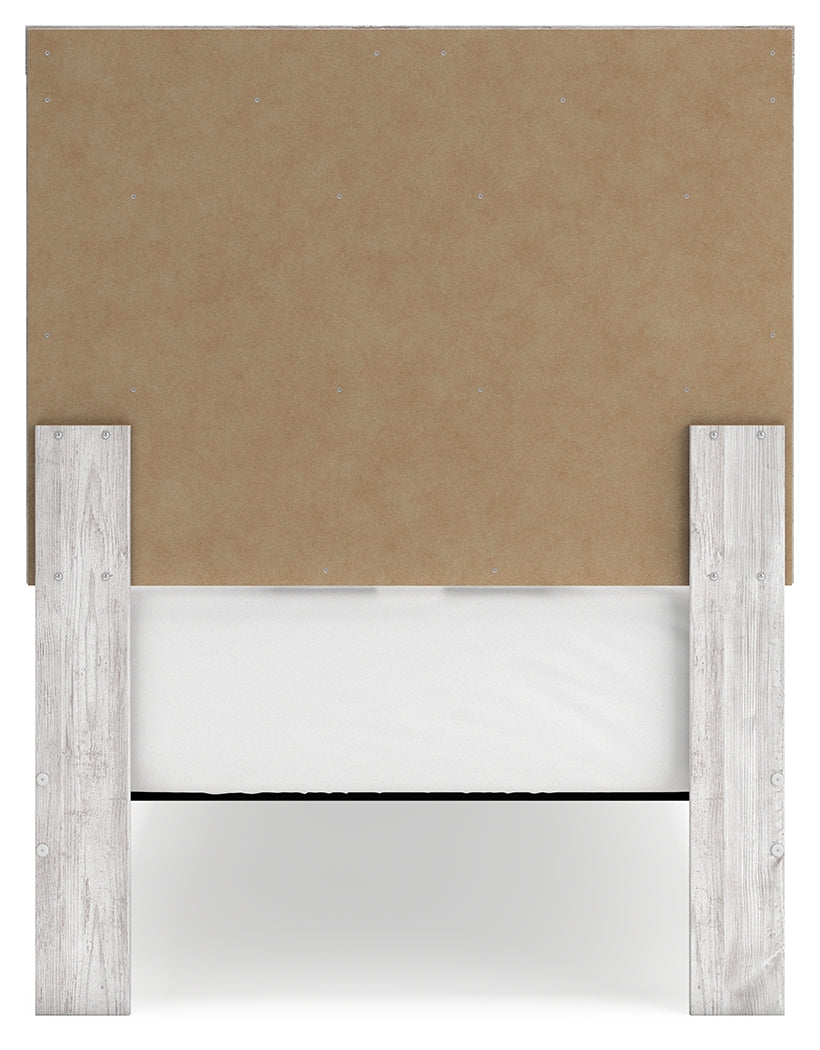 Cayboni Twin Panel Bed with Nightstand in Whitewash from Ashley - Luna Furniture