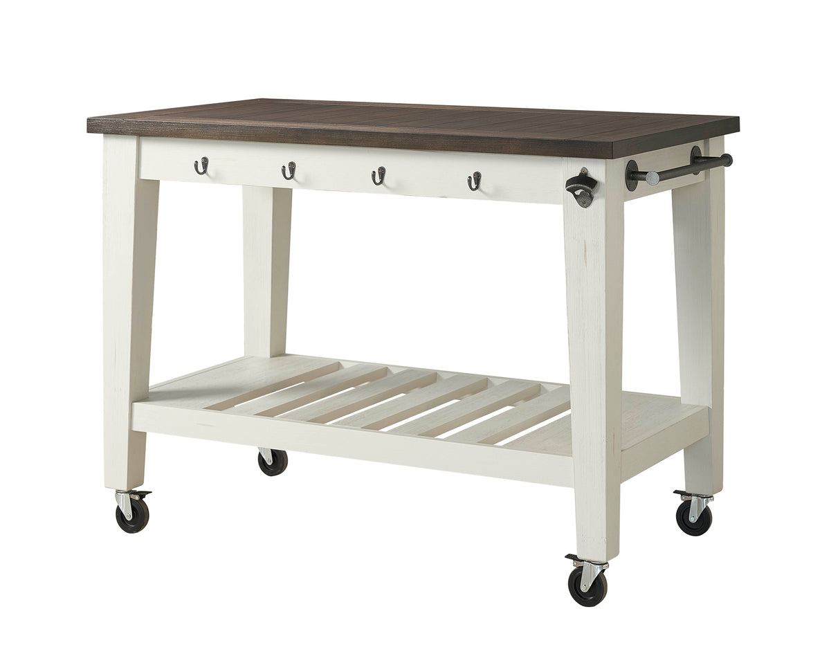 Cayla Dark Oak/White Counter Height Dining Set from Steve Silver - Luna Furniture
