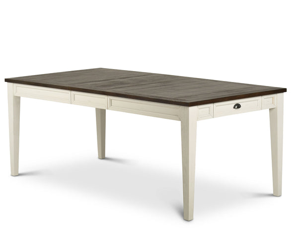 Cayla Dark Oak/White Extendable Dining Table