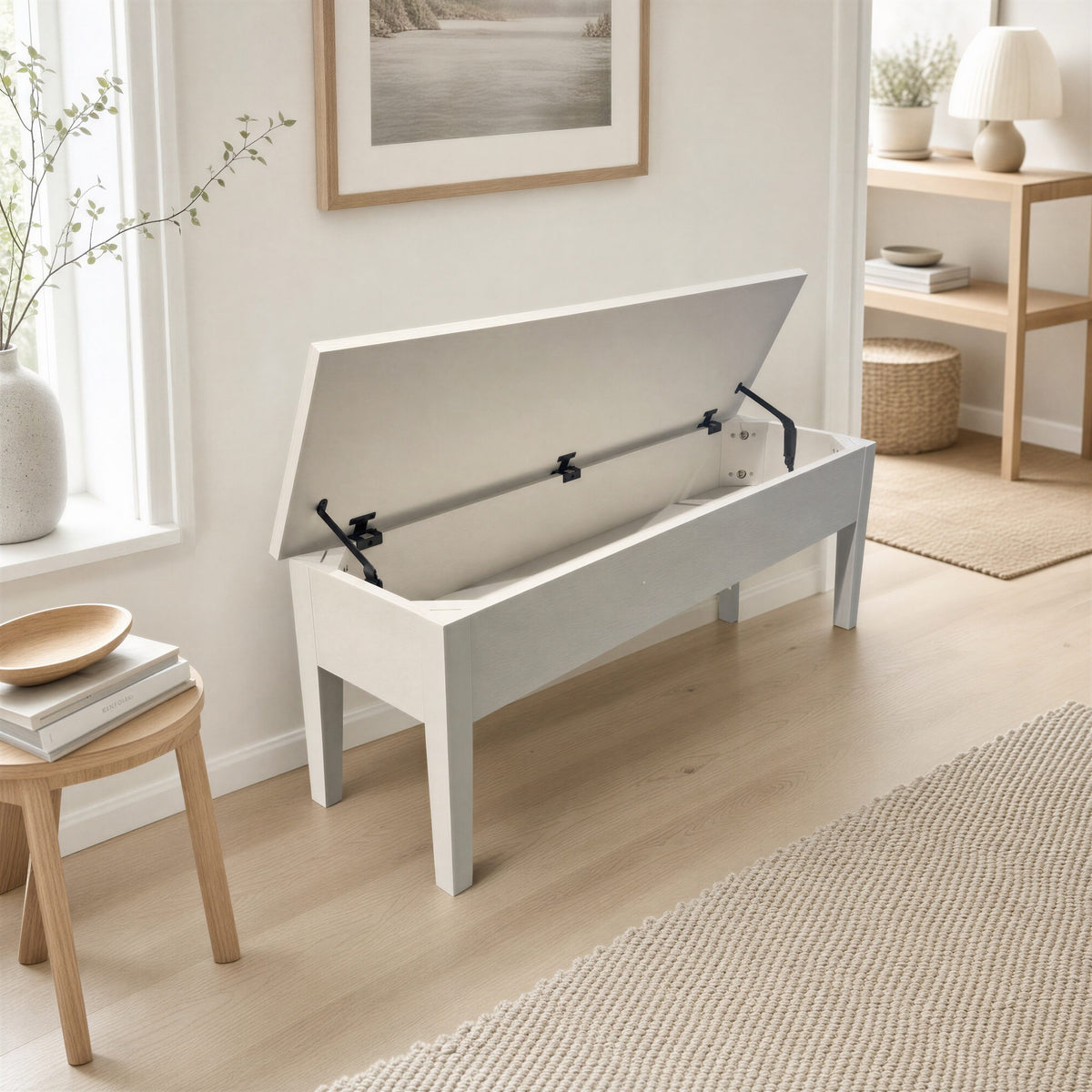 Cayla Storage Bench White from Steve Silver - Luna Furniture