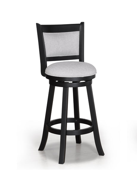 Cecil Dove/Black Swivel Bar Stool, Set of 2 from Crown Mark - Luna Furniture