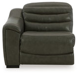 Center Line 2-Piece Power Reclining Loveseat with Recliner in Dark Gray from Ashley - Luna Furniture