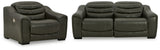 Center Line 2-Piece Power Reclining Loveseat with Recliner in Dark Gray from Ashley - Luna Furniture