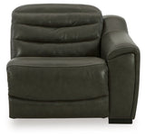 Center Line 3-Piece Power Reclining Loveseat with Recliner in Dark Gray from Ashley - Luna Furniture