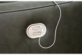 Center Line Dark Gray 2-Piece Power Reclining Sectional Loveseat from Ashley - Luna Furniture