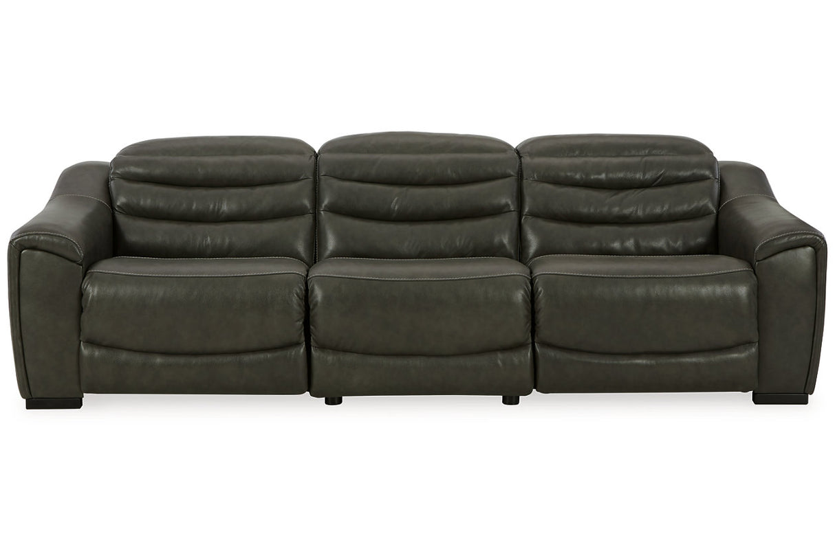 Center Line Dark Gray 3-Piece Power Reclining Sectional Sofa from Ashley - Luna Furniture