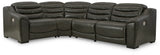 Center Line Dark Gray 4-Piece Power Reclining Sectional from Ashley - Luna Furniture