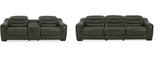 Center Line Dark Gray Power Reclining Living Room Set from Ashley - Luna Furniture