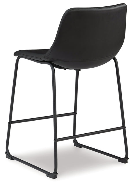 Centiar Black Counter Height Bar Stool (Set of 2) from Ashley - Luna Furniture