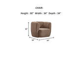 Vizyon Chair in Brown from Furnia - Luna Furniture