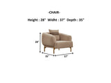 Shelby 4-pieces (2 Sofa & 2 Chair) Livingroom Set in Beige from Furnia - Luna Furniture