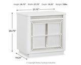 Chalanna California King Upholstered Storage Bed with Dresser and Nightstand in White from Ashley - Luna Furniture