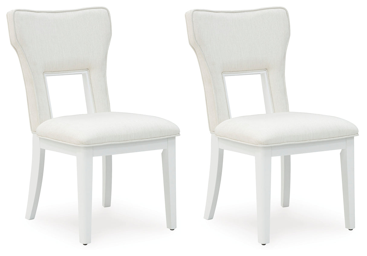 Chalanna White Dining Chair, Set of 2 from Ashley Furniture - Luna Furniture