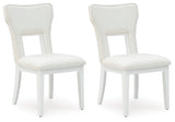 Chalanna White Dining Chair, Set of 2 from Ashley Furniture - Luna Furniture