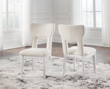 Chalanna White Dining Chair, Set of 2 from Ashley Furniture - Luna Furniture