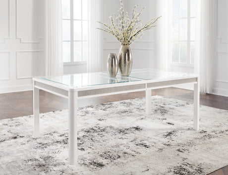 Chalanna White Dining Extension Table from Ashley - Luna Furniture