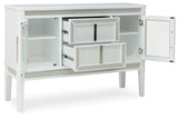 Chalanna White Dining Server from Ashley Furniture - Luna Furniture