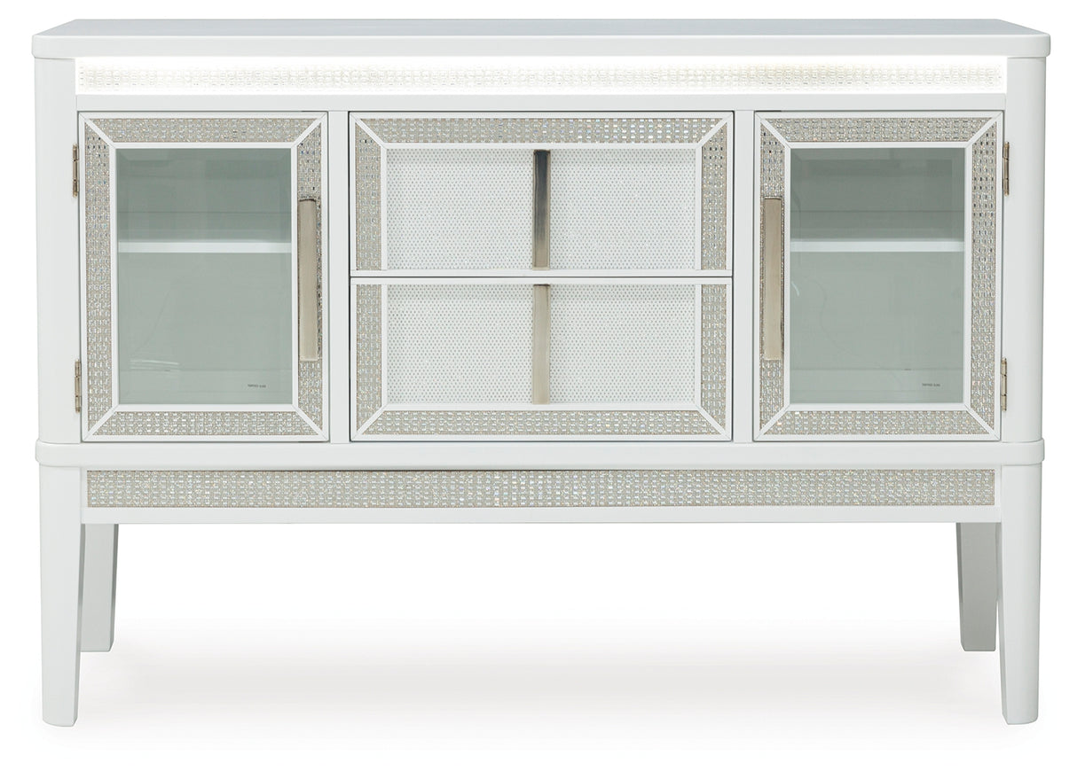 Chalanna White Dining Server from Ashley Furniture - Luna Furniture