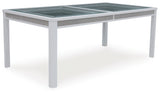 Chalanna White Dining Table and 10 Chairs with Server from Ashley Furniture - Luna Furniture