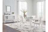 Chalanna White Dining Table and 4 Chairs from Ashley - Luna Furniture