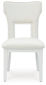Chalanna White Dining Table and 6 Chairs with Server from Ashley Furniture - Luna Furniture