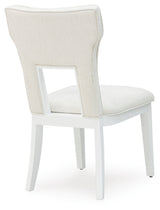 Chalanna White Dining Table and 6 Chairs with Server from Ashley Furniture - Luna Furniture
