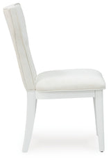 Chalanna White Dining Table and 6 Chairs with Server from Ashley Furniture - Luna Furniture