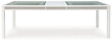 Chalanna White Dining Table and 6 Chairs with Server from Ashley Furniture - Luna Furniture