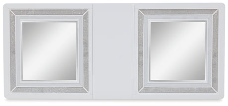 Chalanna White Dining Table and 8 Chairs with Server from Ashley - Luna Furniture