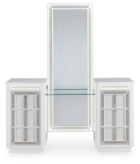 Chalanna White Vanity with Mirror from Ashley - Luna Furniture