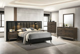 Chalfont Dark Brown King Panel Bed from Furniture of America - Luna Furniture