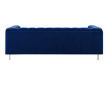 Charlene Blue Velvet Button Tufted Rolled Arm Chesterfield Sofa from Steve Silver - Luna Furniture