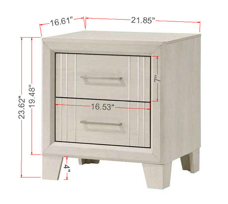 Charlie White Nightstand from Crown Mark - Luna Furniture