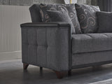 Charlotte Beatto Anthracite Living Room Set from Bellona - Luna Furniture