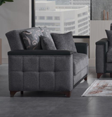 Charlotte Beatto Anthracite Loveseat from Bellona - Luna Furniture