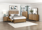 Charlotte Light Brown Queen Storage Platform Bed from Homelegance - Luna Furniture