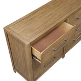 Charlotte Light Brown Storage Platform Queen Bed, Dresser, Mirror, and Nightstand from Homelegance - Luna Furniture