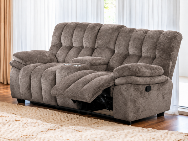 Hieronymus Dark Brown Reclining Loveseat