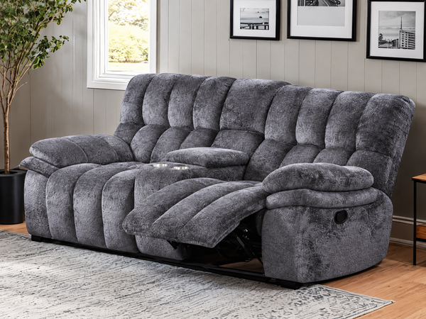 Hieronymus Dark Gray Manual Loveseat