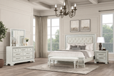 Stella Mia Creamy White 4-Piece Queen Bedroom Set from Furniture of America - Luna Furniture