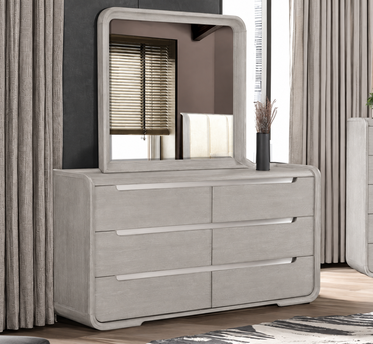 Osterley Light Gray Dresser from Furniture of America - Luna Furniture