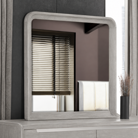 Osterley Light Gray Mirror from Furniture of America - Luna Furniture