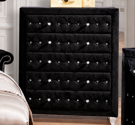 Alzire Black Chest from Furniture of America - Luna Furniture
