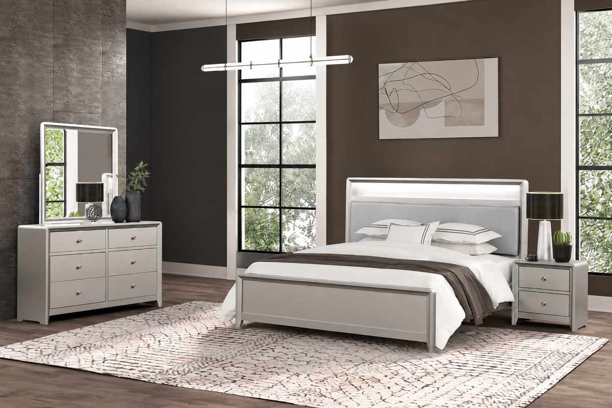 Bryne Champagne 4-Piece Queen Bedroom Set