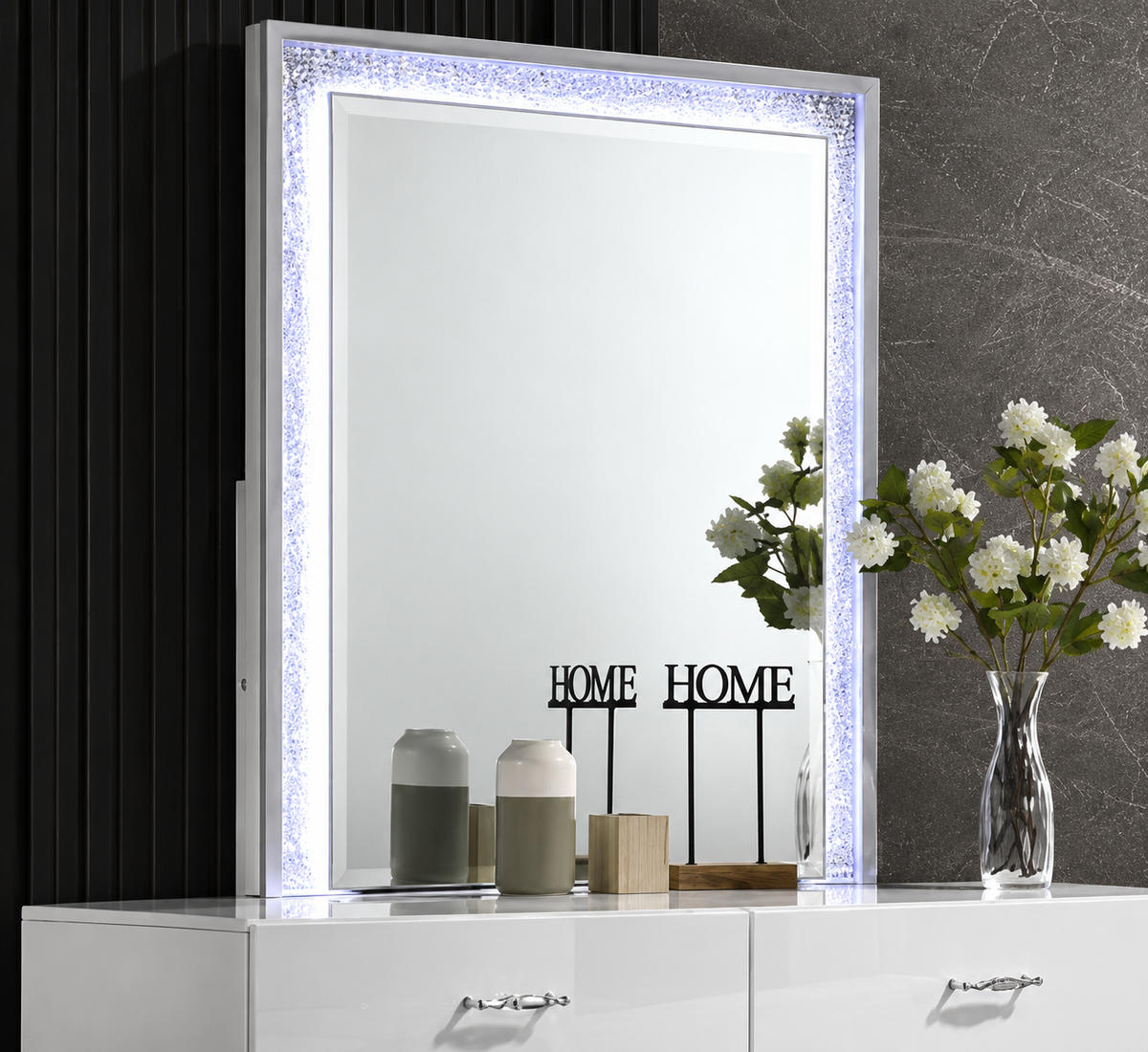 Stoholm White Mirror from Furniture of America - Luna Furniture