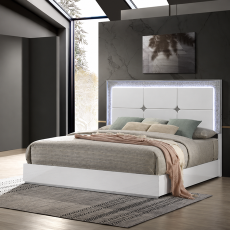 Stoholm White Bed Queen from Furniture of America - Luna Furniture
