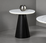 Sindal Black Round End Table from Furniture of America - Luna Furniture
