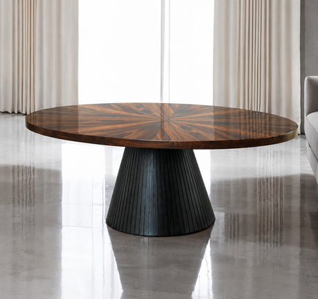 Surdal Black Oval Coffee Table from Furniture of America - Luna Furniture