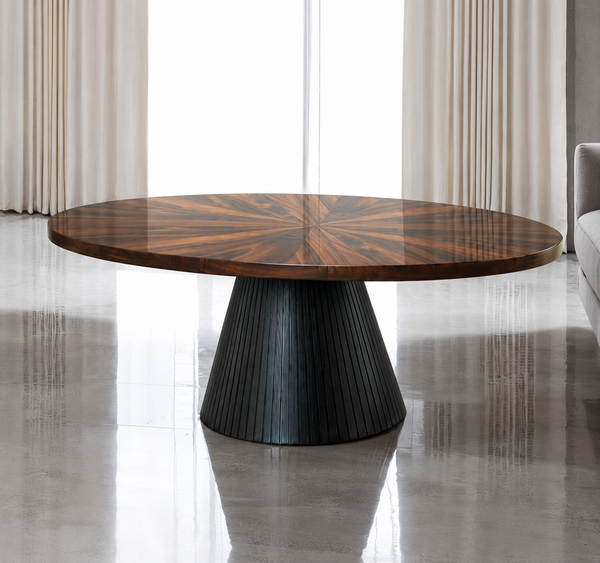Surdal Black Oval Coffee Table